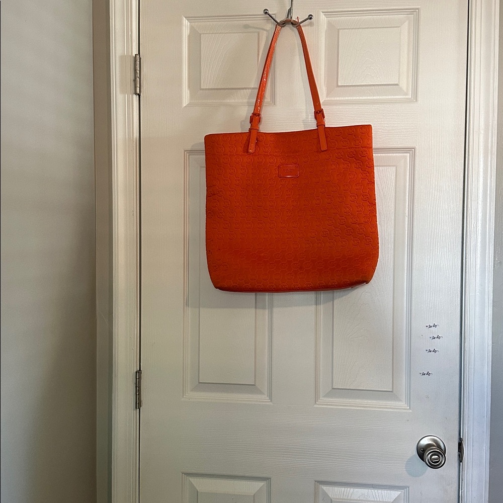 Michael Kors Orange Embossed Tote
